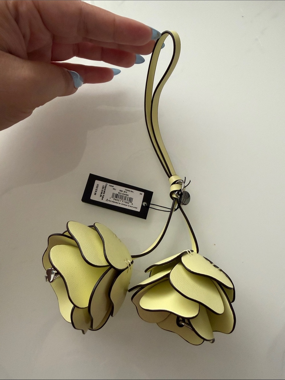 Kate Spade Yellow Leather Floral Wristlet Charm